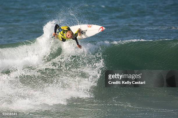 Mick Fanning of Australia won the 2009 Rip Curl Pro Search after defeating Bede Durbidge, also of Australia, in the final on October 28, 2009 in...