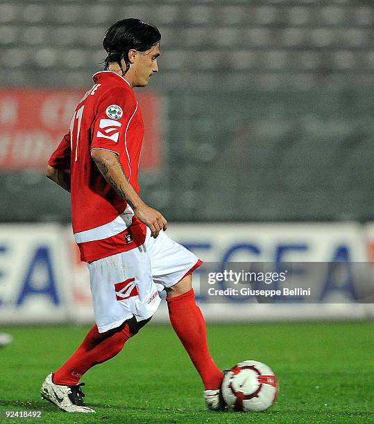 Fabio Pisacane AC Ancona in action during the Serie B match between AC Ancona and Piacenza FC at Del Conero Stadium on October 27, 2009 in Ancona,...