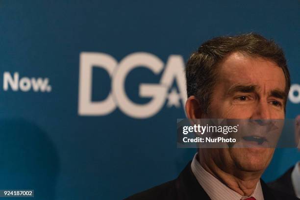 Virginia Governor Ralph Northam speaks at a Democratic Governors Association press conference, at the National Governors Association Winter Meeting,...