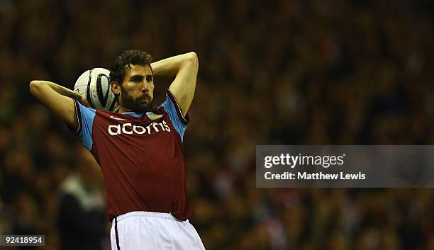 Carlos Cuellar of Aston Villa in action during the Carling Cup 4th Round match between Sunderland and Aston Villa at the Stadium of Light on October...