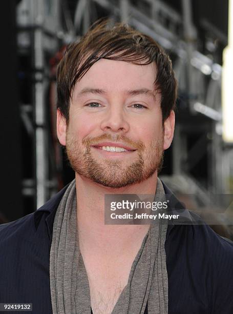 Musician David Cook arrives at the Los Angeles Premiere of "This Is It" held at Nokia Theatre L.A. Live on October 27, 2009 in Los Angeles,...