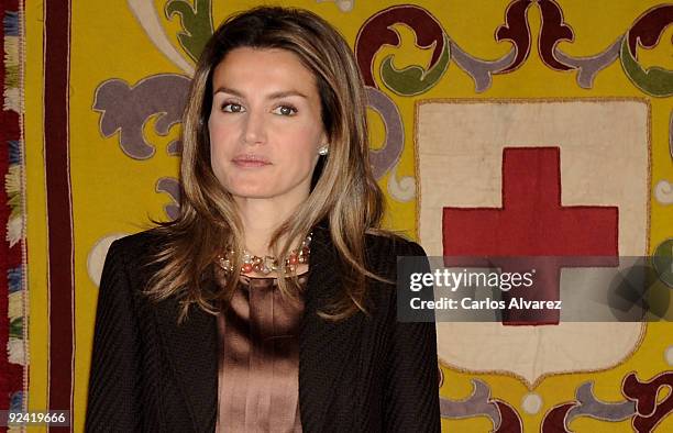 Princess Letizia of Spain attends the Red Cross Fundraising Day on October 28, 2009 in Madrid, Spain.