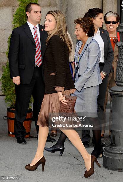 Princess Letizia of Spain attends the Red Cross Fundraising Day on October 28, 2009 in Madrid, Spain.