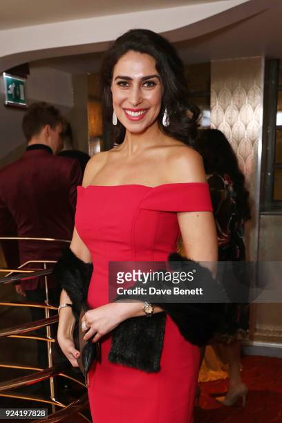 Kim Maresca attends the 18th Annual WhatsOnStage Awards at the Prince Of Wales Theatre on February 25, 2018 in London, England.