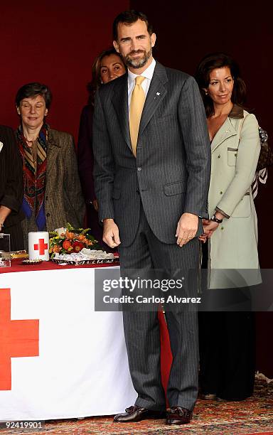 Prince Felipe of Spain attends the Red Cross Fundraising Day on October 28, 2009 in Madrid, Spain.