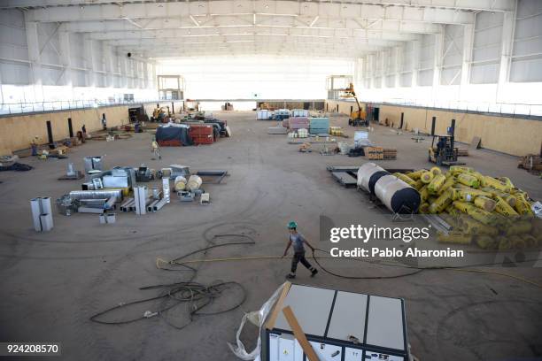 General view of B Pavilion where the artistic gymnastics disciplines will take place at the Youth Olympic Park of Villa Sodati on February 02, 2018...