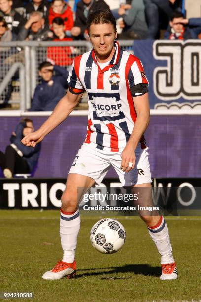 Ben Rienstra of Willem II during the Dutch Eredivisie match between Willem II v Roda JC at the Koning Willem II Stadium on February 25, 2018 in...