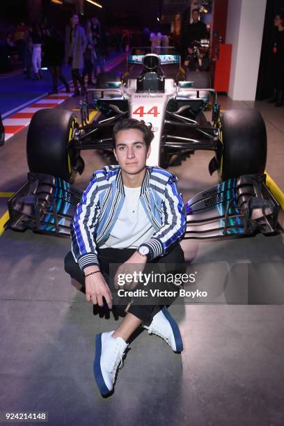 Andy Zurita attends the Tommy Hilfiger Drive Now show during Milan Fashion Week Fall/Winter 2018/19 on February 25, 2018 in Milan, Italy.