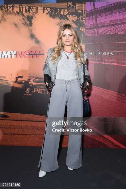 Thassia Naves attends the Tommy Hilfiger Drive Now show during Milan Fashion Week Fall/Winter 2018/19 on February 25, 2018 in Milan, Italy.