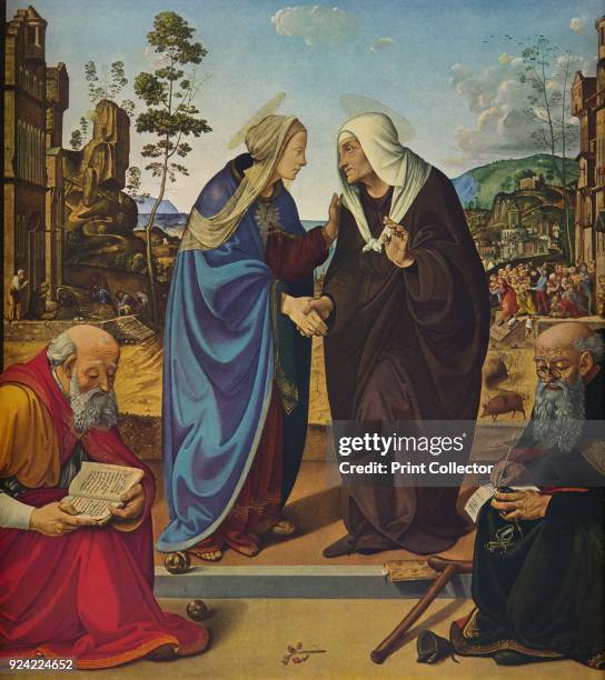 'The Visitation with Saints Nicholas and Anthony Abbot', c1489-1490. The painting is part of the Kress Collection, National Gallery of Art,...