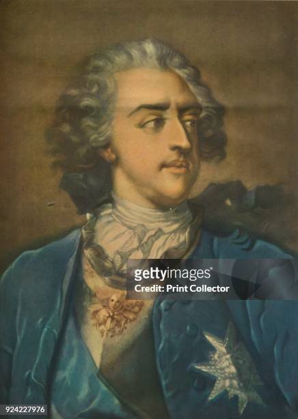 'Louis XV, King of France' . Louis XV , Bourbon King of France from 1st September 1715 to 10th May 1774. After Nicholas Blakey . From French...