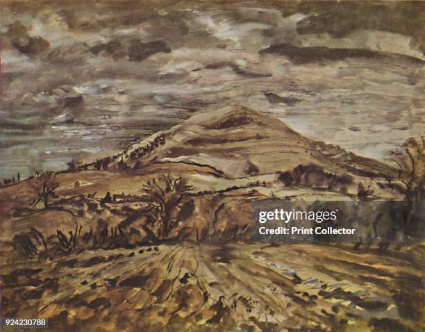 'Hambledon Hill, Dorset', 1946. From Early Britain, by Jacquetta Hawkes [Collins, London, 1946] Artist John Piper.