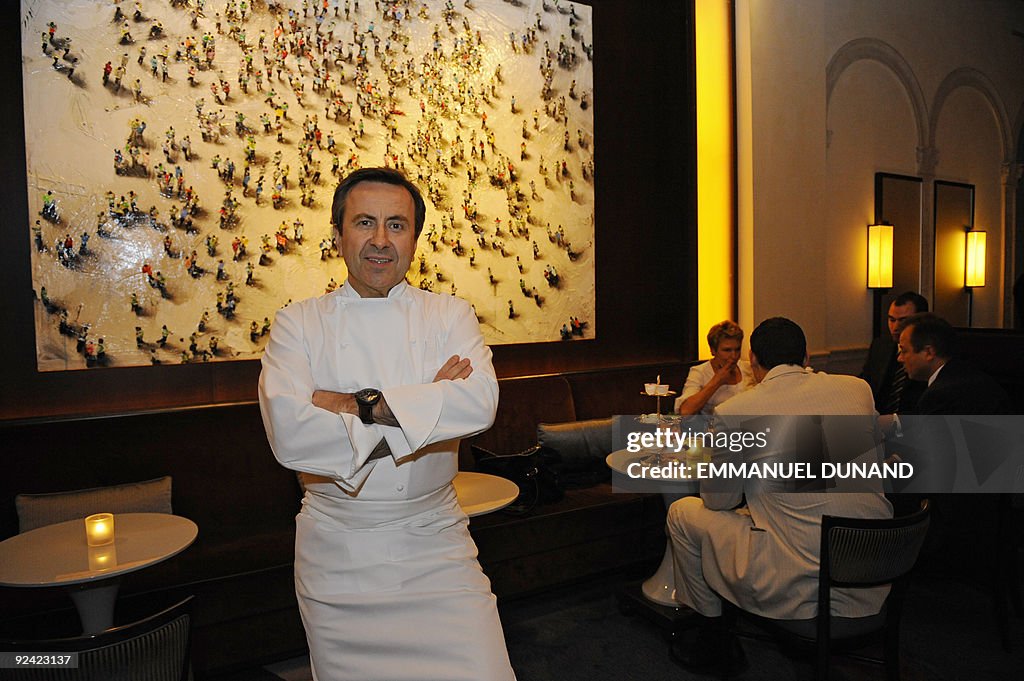 French chef Daniel Boulud poses at his f