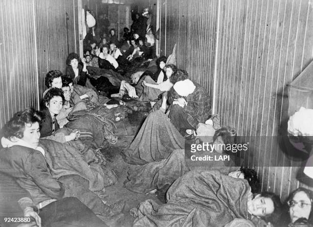World War II. Bergen-Belsen concentration camp. The hospital.