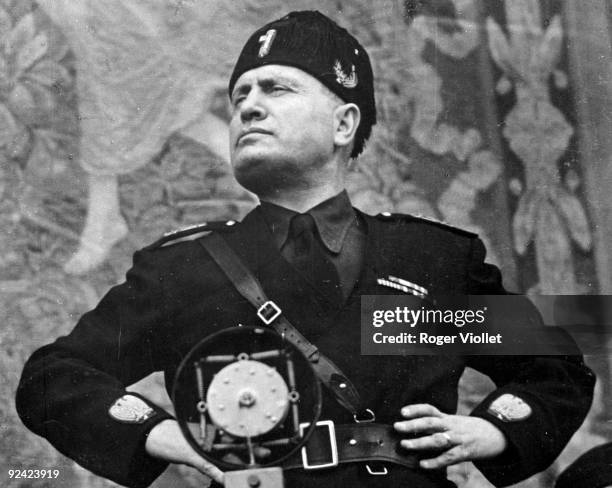 Benito Mussolini , Italian statesman.