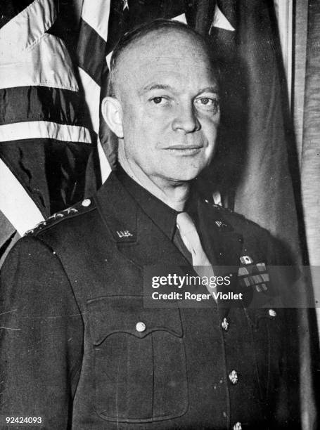 Dwight Eisenhower , American General, around 1945.