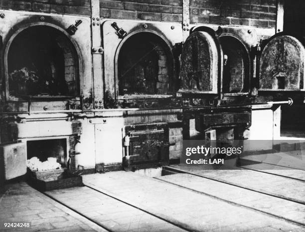 World War II. Buchenwald concentration camp . The ovens.