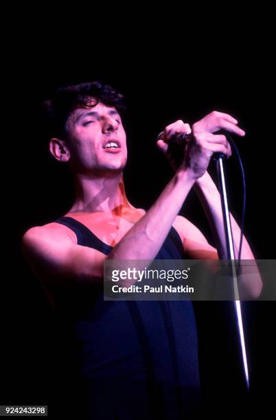 Robbie Grey of Modern English performing at the Park West in Chicago, Illinois, May 6, 1983.