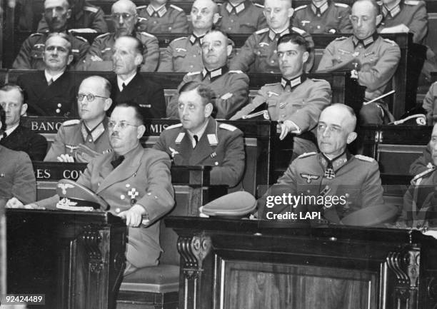 World War II. German personalities at the Chamber of Deputies . Paris, July 1940.