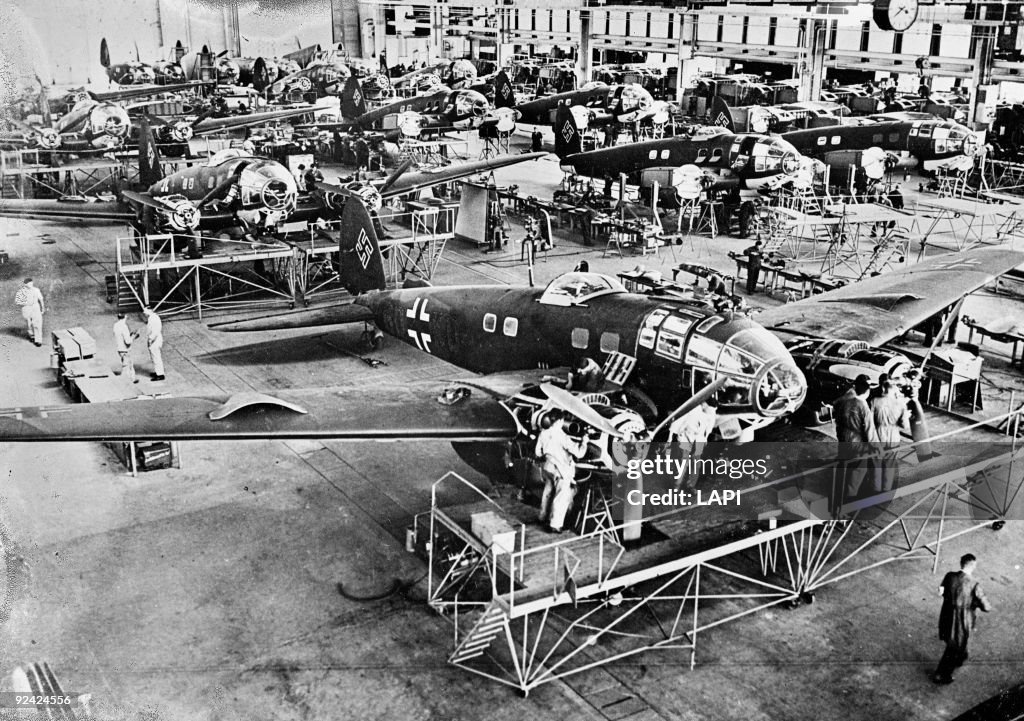 Factory Ww2 Building World War II. German factory Heinkel of