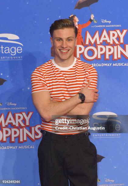 Jannik Schuemann attends "Mary Poppins" Musical Premiere at Stage Theater an der Elbe on February 25, 2018 in Hamburg, Germany.