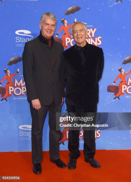 Hermann Reichenspurner and John Neumeier attend "Mary Poppins" Musical Premiere at Stage Theater an der Elbe on February 25, 2018 in Hamburg, Germany.