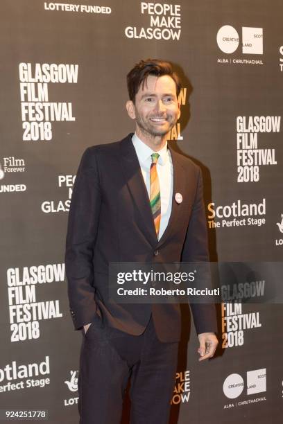 David Tennant attends the European Premiere of 'You, Me and Him' during the 14th Glasgow Film Festival at Glasgow Film Theatre on February 25, 2018...