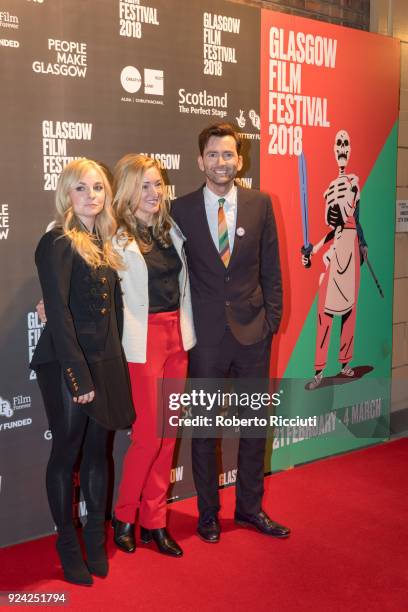 Film producer Georgia Moffett, director Daisy Aitkens and actor David Tennant attend the European Premiere of 'You, Me and Him' during the 14th...