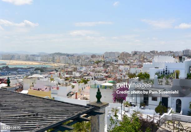 rooftop view of tangier, morocco - tangier stock pictures, royalty-free photos & images
