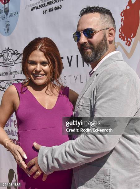 Ali Levine and husband Justin Jacaruso attend BRAVO'S "Stripped" TV Personality and Celebrity Fashion Stylist Expert Ali Levine's Pink Carpet Baby...