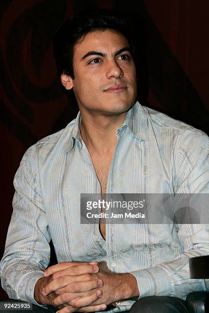 Mexican actor and singer Carlos Augusto during the launch of the book 'Audiciones para Teatro Musical' by Claudia Romero on October 27, 2009 in...