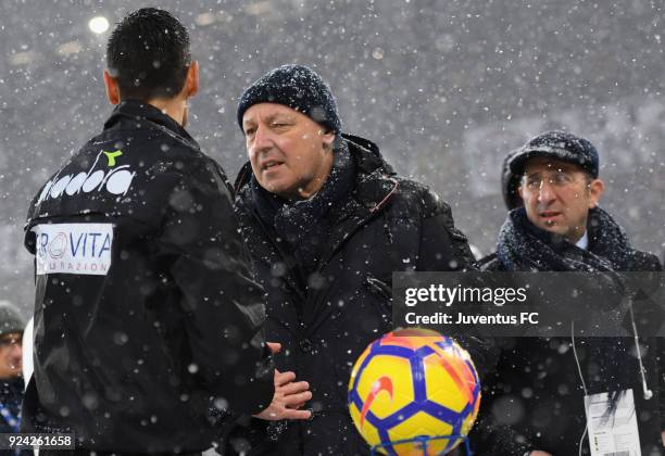 Giuseppe Marotta, general manager of Sports Area of Juventus FC, before the serie A match between Juventus and Atalanta BC on February 25, 2018 in...