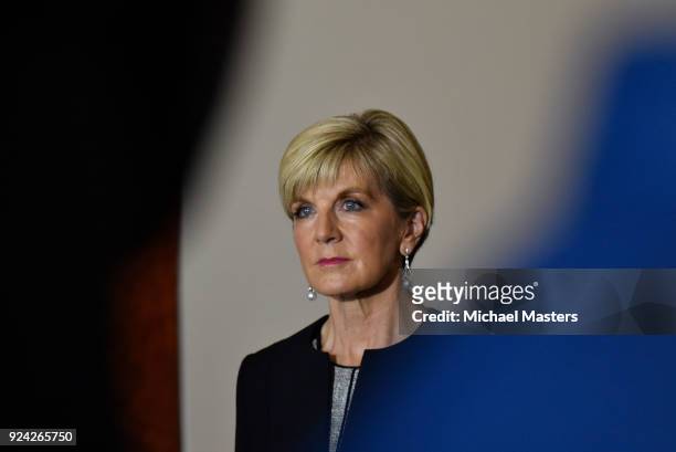 Julie Bishop, Australia's Foreign Minister, speaks on a range of issues including matters relating to the South China Sea, and the change in...