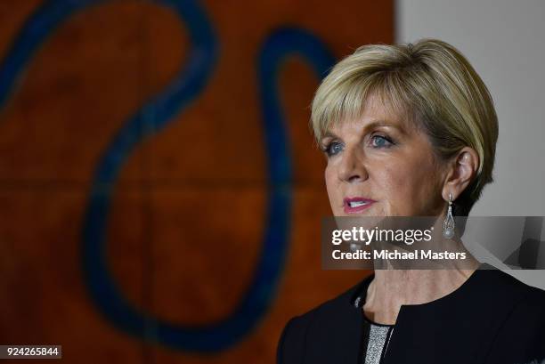 Julie Bishop, Australia's Foreign Minister, speaks on a range of issues including matters relating to the South China Sea, and the change in...