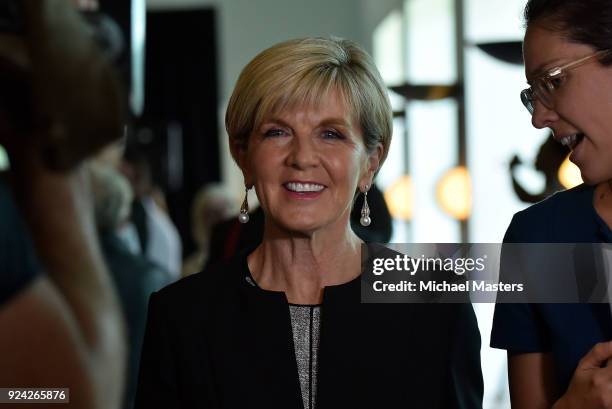 Julie Bishop, Australia's Foreign Minister, speaks on a range of issues including matters relating to the South China Sea, and the change in...