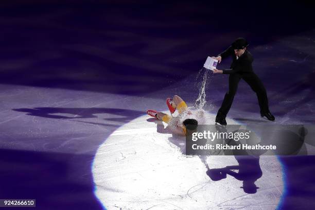 Javier Fernandez of Spain performs during the Figure Skating Gala Exhibition on day 16 of the PyeongChang 2018 Winter Olympics at Gangneung Ice Arena...