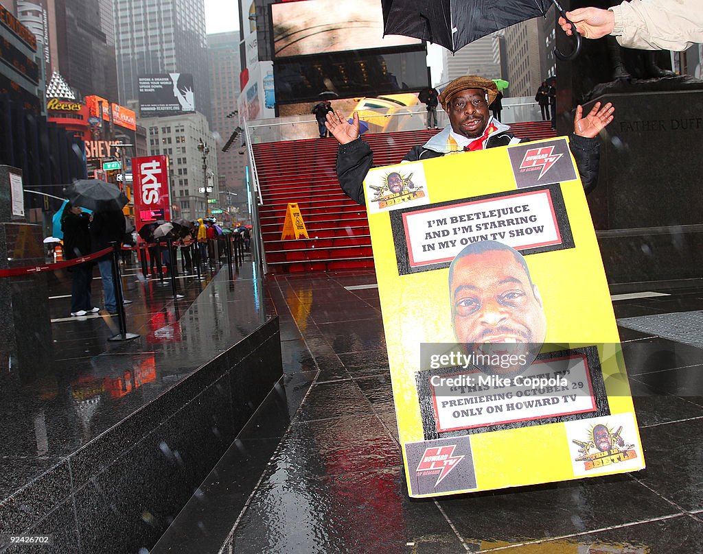 Howard Stern's Beetlejuice Visits Times Square