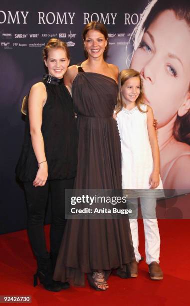 Actresses Jessica Schwarz , Alicia von Rittberg and Stella Kunkat attend the premiere of 'Romy' at the Delphi cinema on October 27, 2009 in Berlin,...