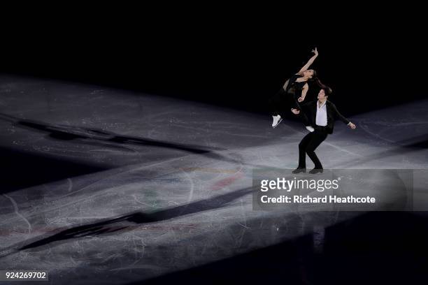 Maia Shibutani and Alex Shibutani of the USA perform during the Figure Skating Gala Exhibition on day 16 of the PyeongChang 2018 Winter Olympics at...