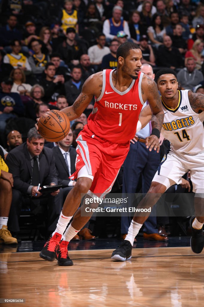 Dever Rockets Trevor Ariza of the Houston Rockets handles the ball against the ...