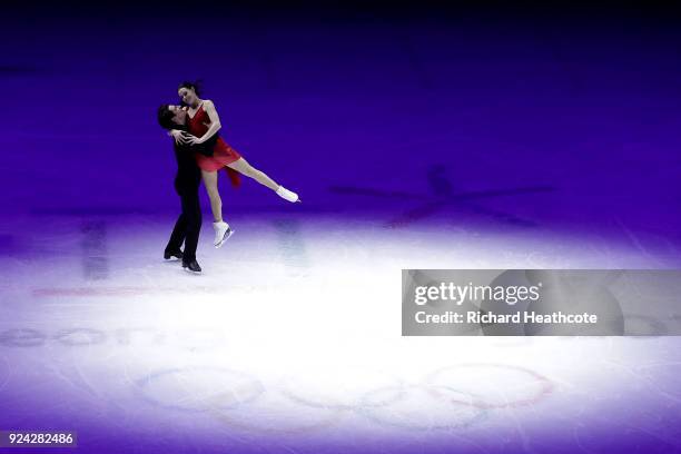 Tessa Virtue and Scott Moir of Canada perform during the Figure Skating Gala Exhibition on day 16 of the PyeongChang 2018 Winter Olympics at...