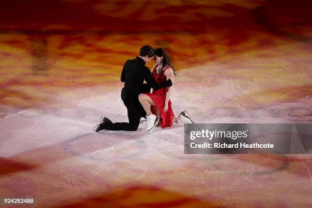 Tessa Virtue and Scott Moir of Canada perform during the Figure Skating Gala Exhibition on day 16 of the PyeongChang 2018 Winter Olympics at...