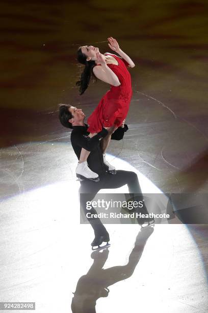 Tessa Virtue and Scott Moir of Canada perform during the Figure Skating Gala Exhibition on day 16 of the PyeongChang 2018 Winter Olympics at...