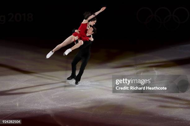 Tessa Virtue and Scott Moir of Canada perform during the Figure Skating Gala Exhibition on day 16 of the PyeongChang 2018 Winter Olympics at...