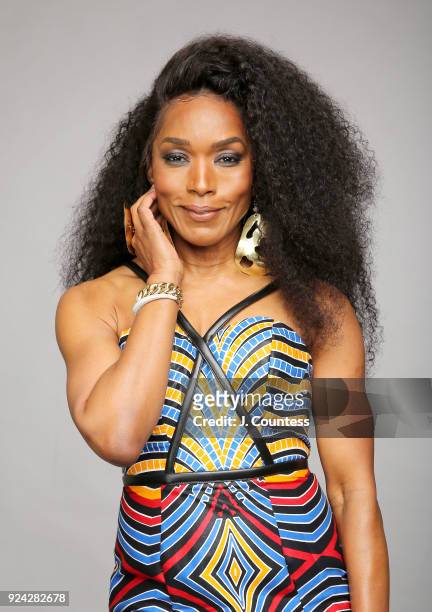Angela Bassett poses for a portrait during the 2018 American Black Film Festival Honors Awards at The Beverly Hilton Hotel on February 25, 2018 in...