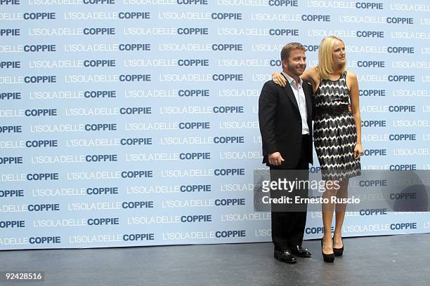 Director Peter Billingsley and actress Malin Akerman attend the "Couples Retreat" Photocall at Hassler Hotel on October 28, 2009 in Rome, Italy.