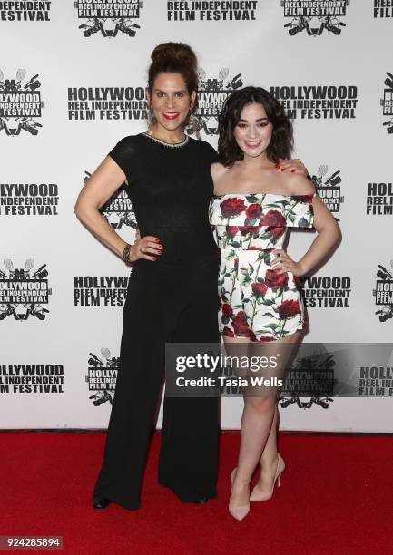 Lori Alan and Laura Richardson attend the Hollywood Reel Independent Film Festival "Toss It" premiere at Regal Cinemas L.A. Live on February 25, 2018...