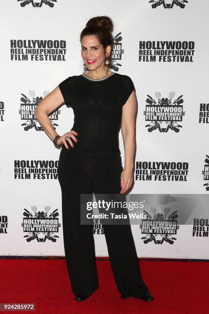 Lori Alan attends the Hollywood Reel Independent Film Festival "Toss It" premiere at Regal Cinemas L.A. Live on February 25, 2018 in Los Angeles,...