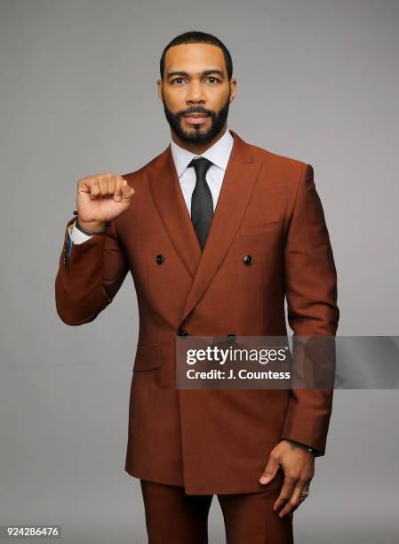 Omari Hardwick poses for a portrait during the 2018 American Black Film Festival Honors Awards at The Beverly Hilton Hotel on February 25, 2018 in...