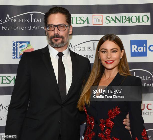 Actors Joe Manganiello and Sofa Vergara attend the 13th Annual L.A. Italia Fest Film Fest opening night premiere of 'Hotel Gagarin' at TCL Chinese 6...